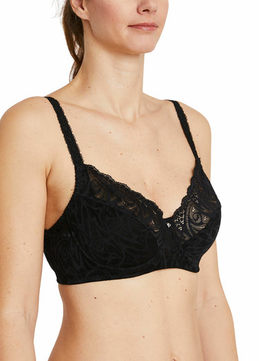 Soutien-gorge avec armatures en dentelle Noir