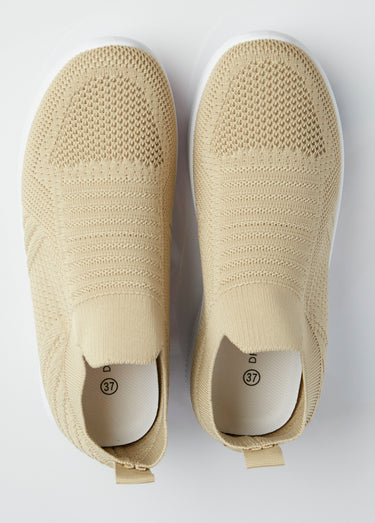 Baskets sportswear en mesh style jogers Beige