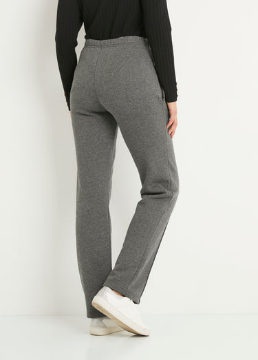 Pantalon détente ceinture élastiquée molleton Gris Anthracite