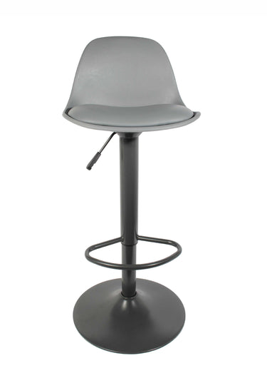 Set 2 Tabourets de bar en simili, 1G Gris
