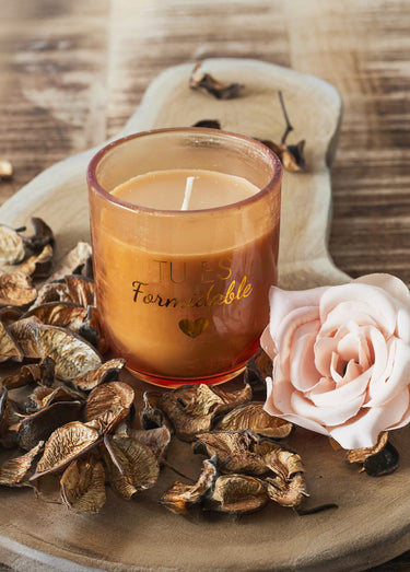 Coffret bougie parfumé + pot pourri Orange