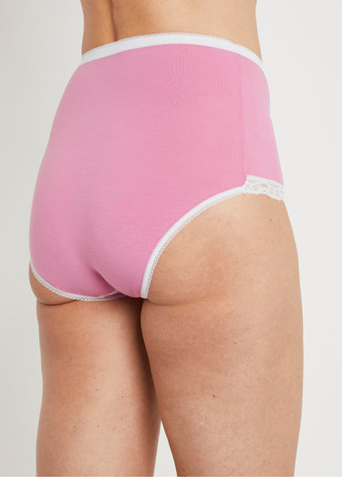 Culottes taille haute, détail dentelle Rose Azalee Lot 2