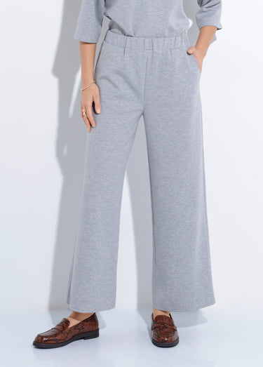 Pantalon coupe confort maille souple Gris Chine