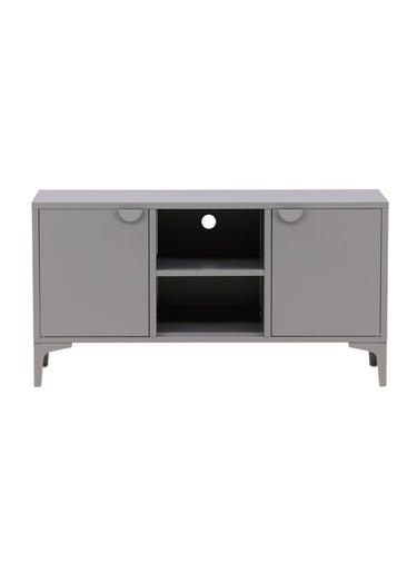 Meuble bas 2 portes 2 tablettes en acier Gris