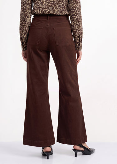 Jean flare taille haute, spécial PETITE Bordeaux