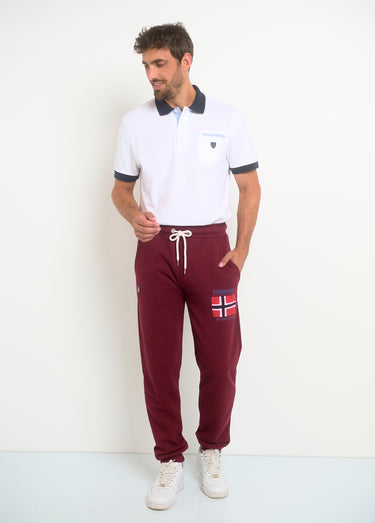 Pantalon de jogging molleton pour homme Bordeaux