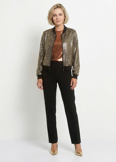 Veste style bomber imprimé métallisé Animalier