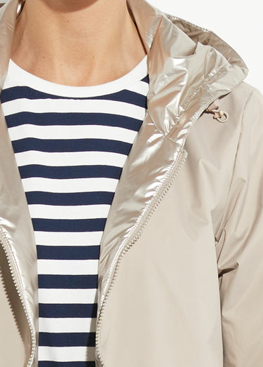 Coupe vent déperlant réversible, court Beige Dore