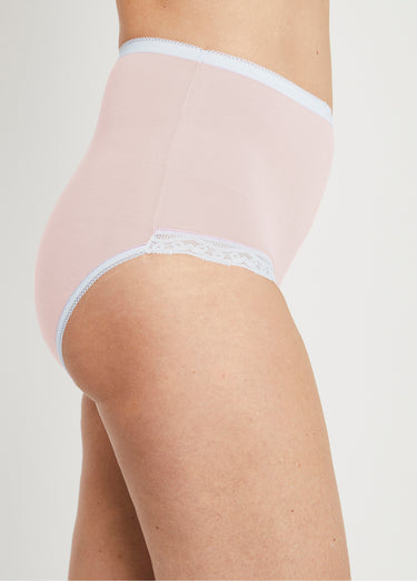 Culottes taille haute, détail dentelle Rose Petale Lot 2
