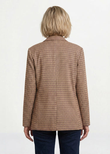 Veste à carreaux 1 bouton style blazer Carreaux Bordeaux