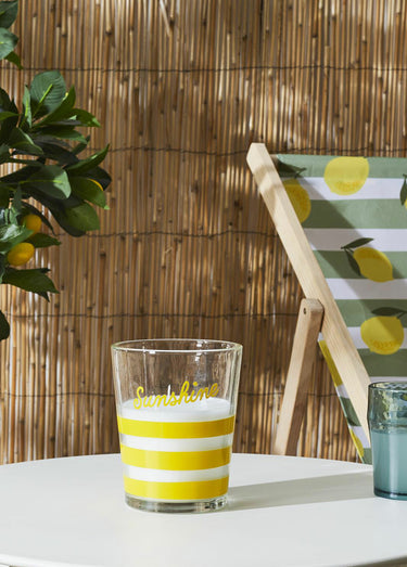 Bougie parfum citronnelle en verre, 16cm Sunshine
