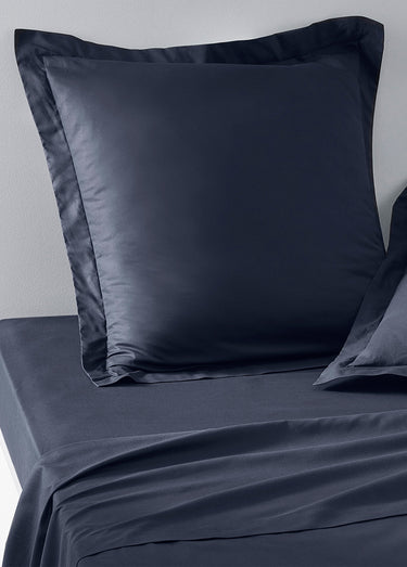 Taie d'oreiller coton unie Navy
