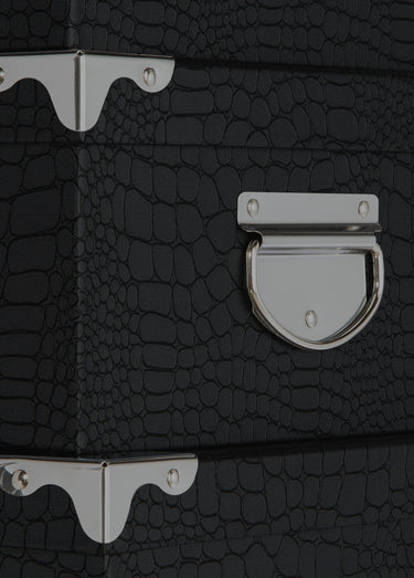 Boites rangement renforcées façon croco Noir