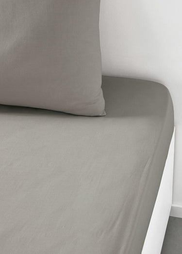 Drap-housse coton uni Dune