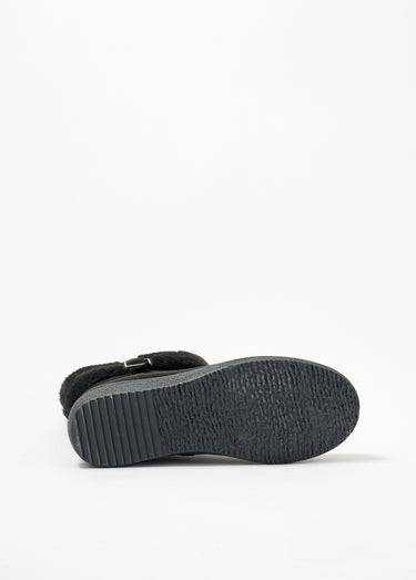 Boots confort, revers fausse fourrure Noir