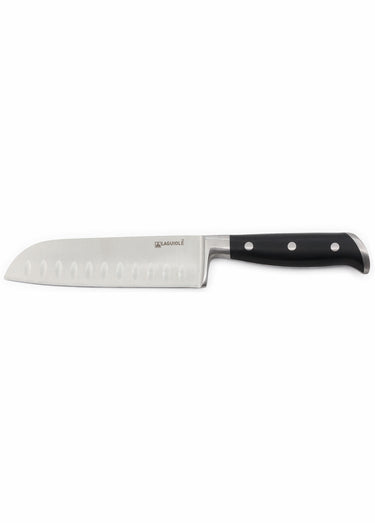 Couteau santoku acier 25,5cm Classique Noir/Gris