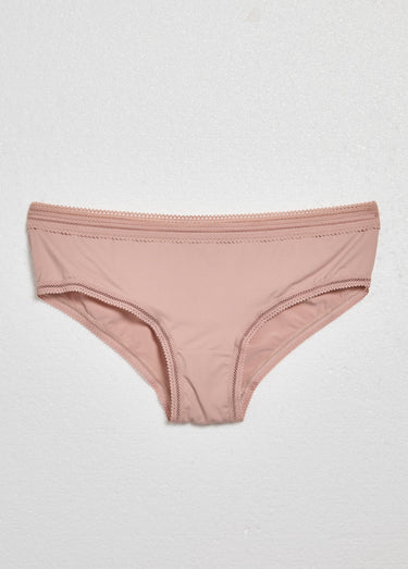 Shortys microfibre et dentelle, vif Rose