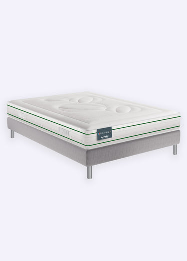 Matelas latex bi face, 7 zones haute résilience, haut. 22cm Blanc