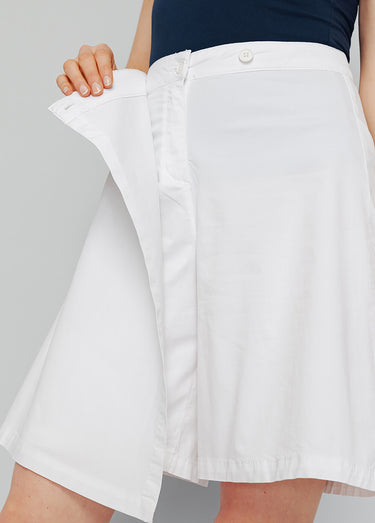 Jupe-short  tissu extensible Blanc