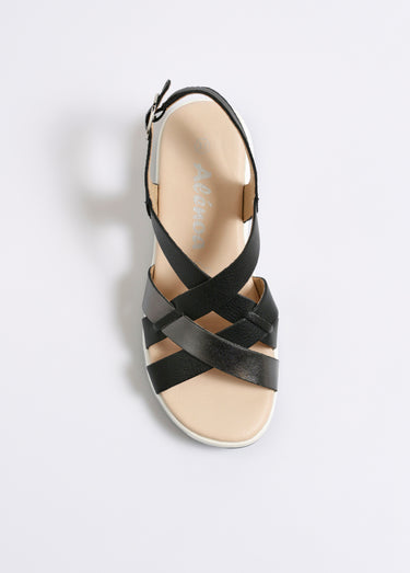 Sandales multibrides compensées Noir