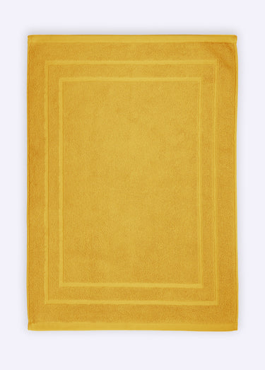 Tapis de bain épais pur coton, 50x70cm Ocre