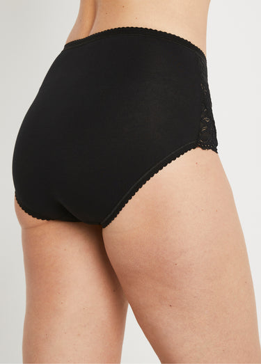 Culottes couvrantes dentelle - lot de 2 Noir Lot2