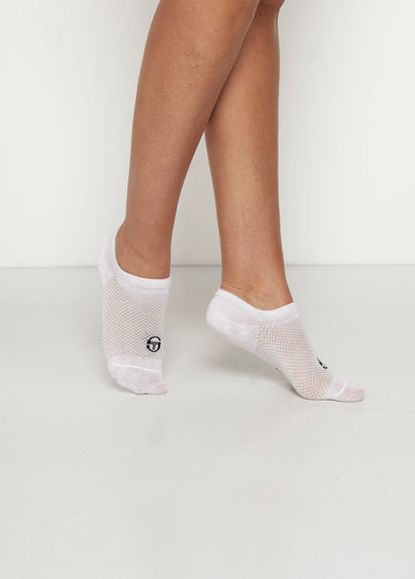 Socquettes avec logo, forme invisible Blanc