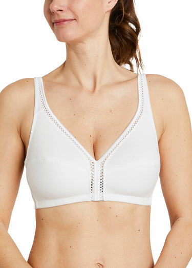 Soutien-gorge sans armatures en coton Blanc