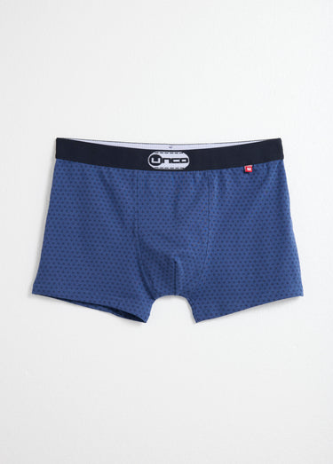 Boxers assortis uni et petits motifs Bleu