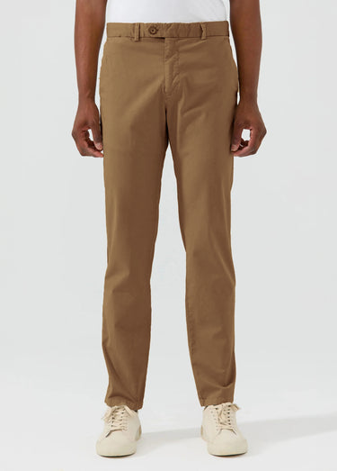 Pantalon chino en toile poches italiennes Brun