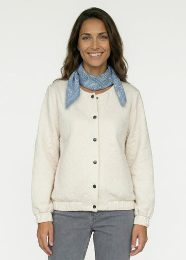 Blouson pressionné effet matelassé Ecru