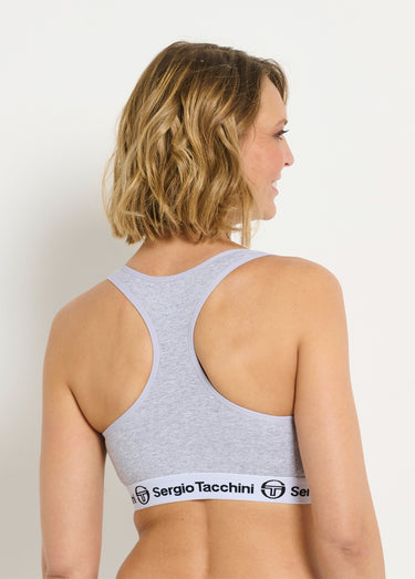 Brassière sport dos nageur Gris