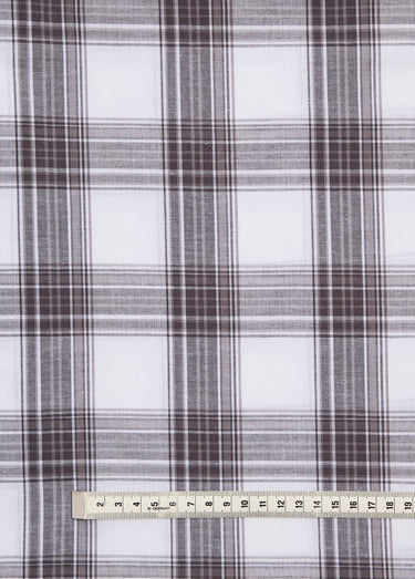 Coupon tissu coton écossais, Glencoe Carreaux Gris
