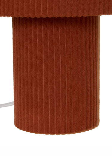 Lampe recouverte velours cotelé JOLINA Terracotta