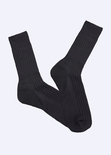 Mi-chaussettes laine et intérieur coton Noir Lot2