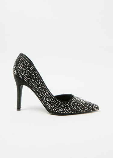 Escarpins chic talons hauts avec strass Noir