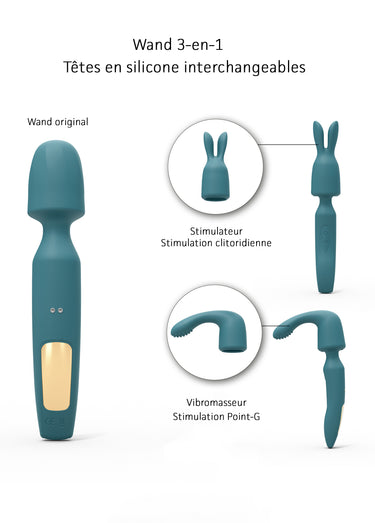Sextoy 3 en 1 rechargeable R-EVOLUTION Bleu