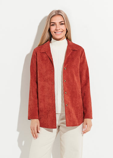 Veste surchemise velours milleraies col tailleur Epice