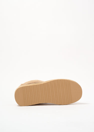 Chaussons doux fourrés largeur confort Beige