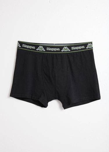Boxer ceinture logo vif Noir/Vert