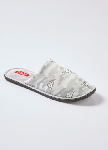 Chaussons mules motif camouflage Imprime Gris
