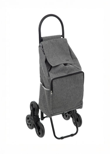 Chariot de courses en alu, 6 roues Gris