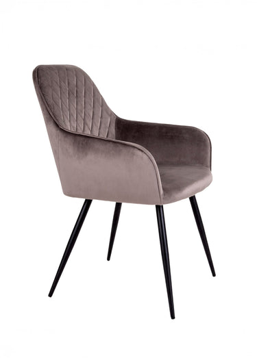 Fauteuil de salle à manger en velours 2M Marron Clair