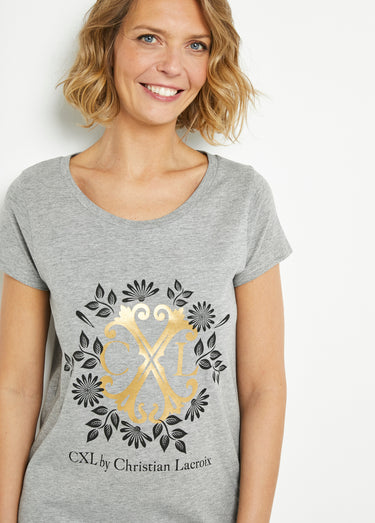 Nuisette maxi T-shirt manches courtes Gris