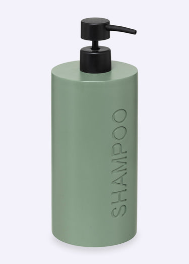 Distributeur pompe savon 1L avec texte Shampooing vert