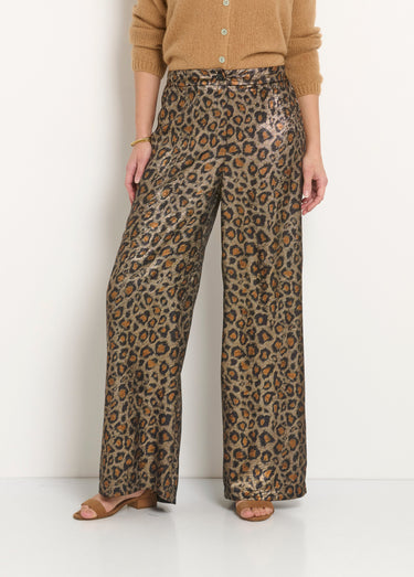 Pantalon large fluide imprimé léopard Leopard