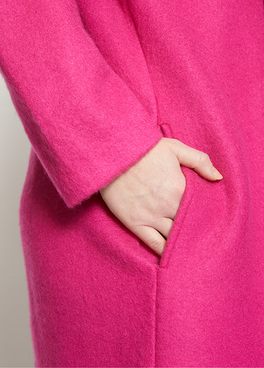 Robe de chambre zippée et brodée Fuschia