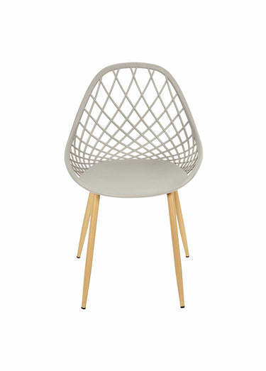 Chaises d'extérieur avec dossier alvéolé Taupe