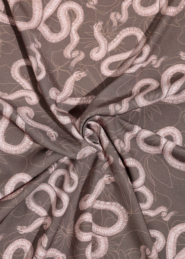 Coupon tissu habillement, motif serpent Imprime Cobra