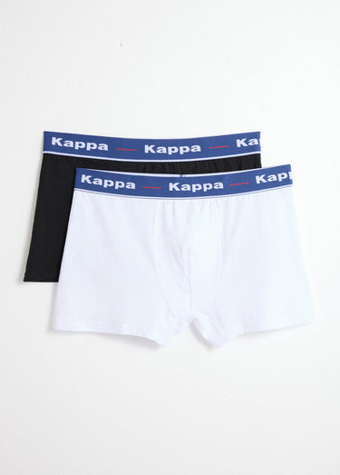 Boxers ceinture élastiquée contrastée Noir / Blanc